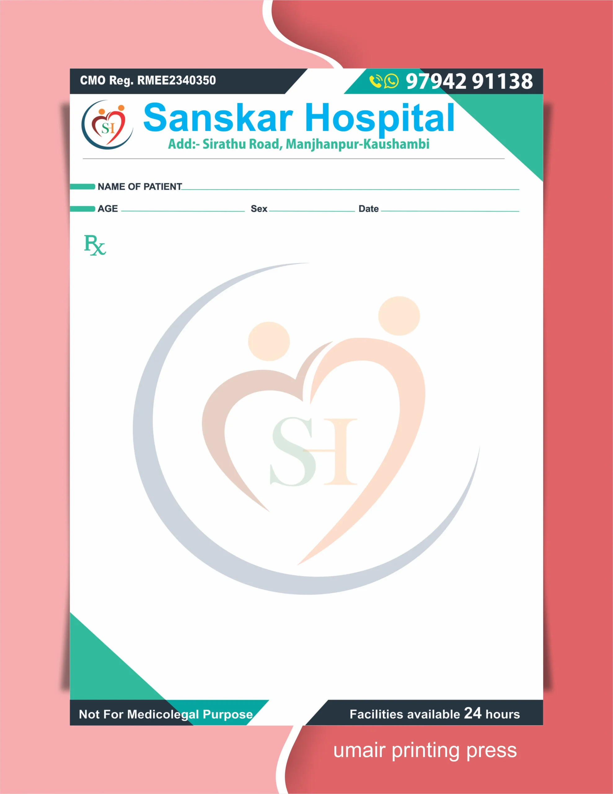 Hospital Letterhead Template CDR File 2025